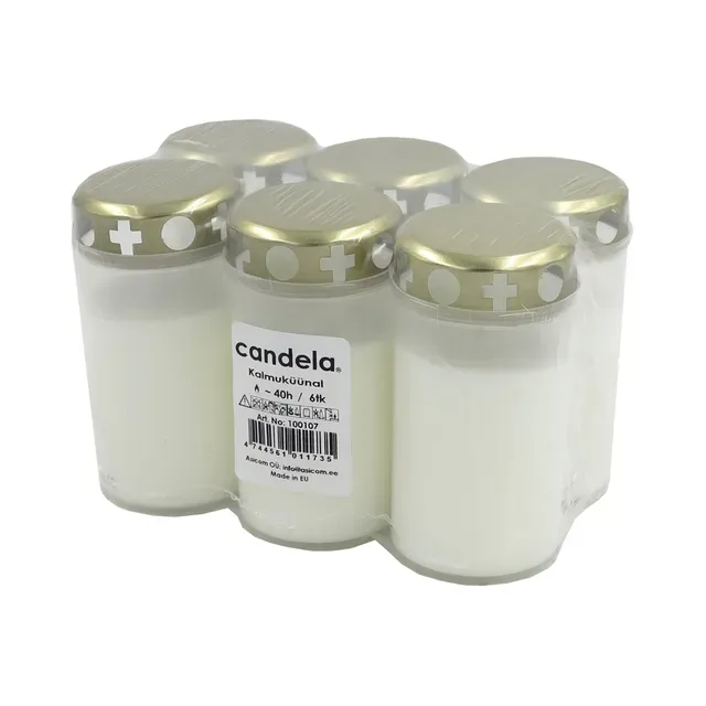 Kalmuküünal kaanega 40h, CANDELA, 6 tk