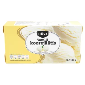 Hüva vanillimaitseline koorejäätis 480g