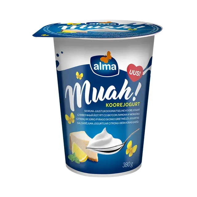 Koorejogurt muah sidruni-juustukoogimaitseline, ALMA, 380 g