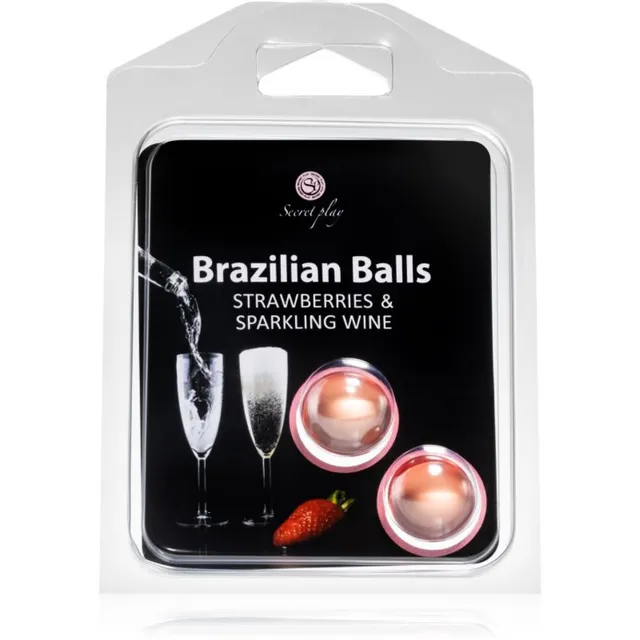 Secret play Brazilian 2 Balls Set Kehaõli Strawberry and Sparkling Wine 8 g