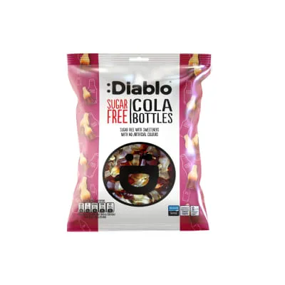 Kummikommid Diablo Cola magusainetega 75g
