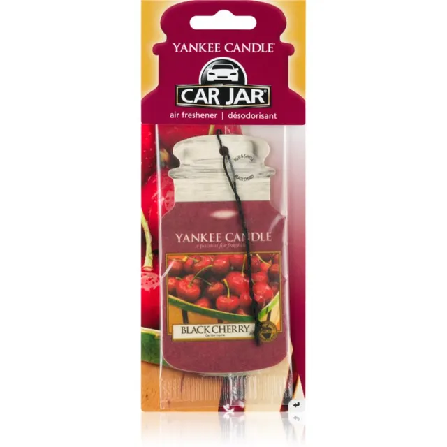 Yankee Candle Black Cherry rippuv autovärskendaja 1 tk