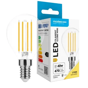 LED lamp Globe mini E14 G45 4W Filament