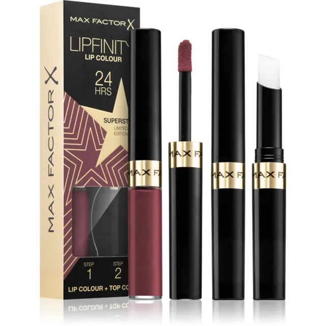 Max Factor Lipfinity Rising Stars Kauapüsiv vedel huulepulk palsamiga varjund 86 Superstar 1 tk