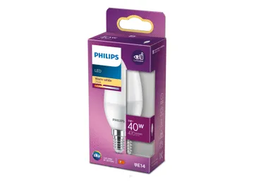 LED pirn PHILIPS B35 40W E14 ww
