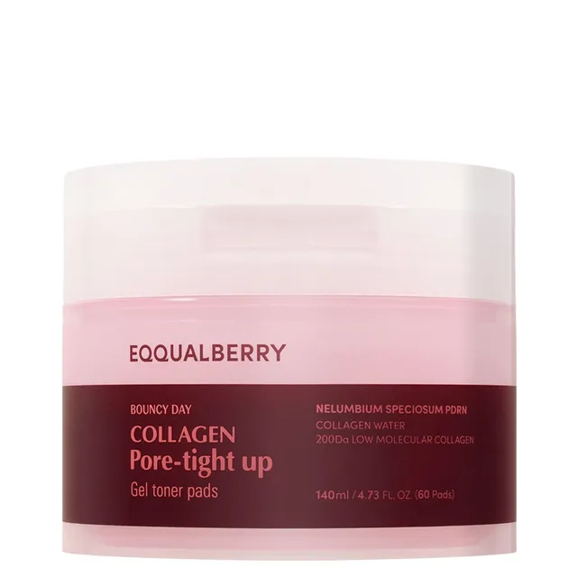 EQQUALBERRY Collagen Pore-Tight Up Gel Toner Pads 140ml
