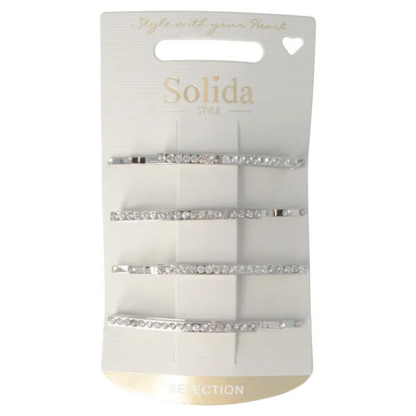 Solida 11744 juukseklamber hõbedane