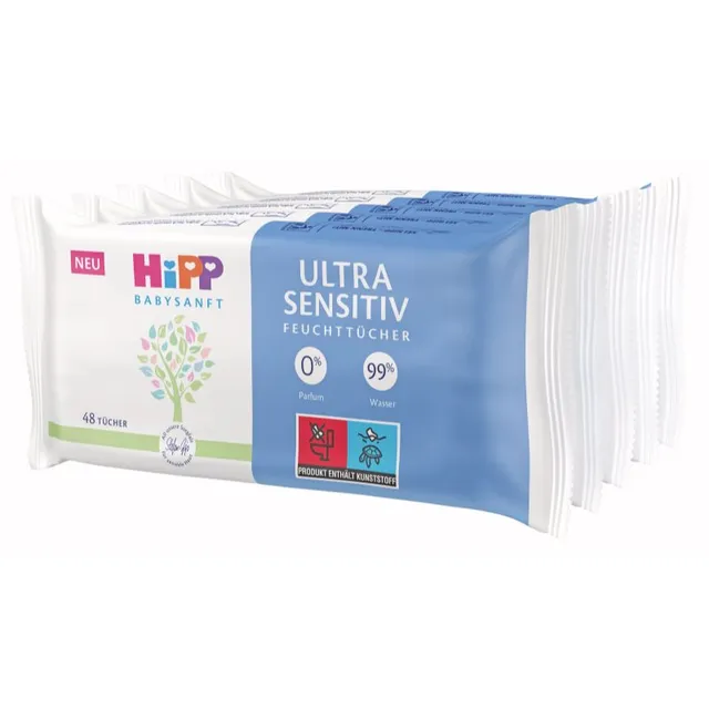 Hipp Babysanft Ultra Sensitive Beebi salvrätikud 5x48 tk