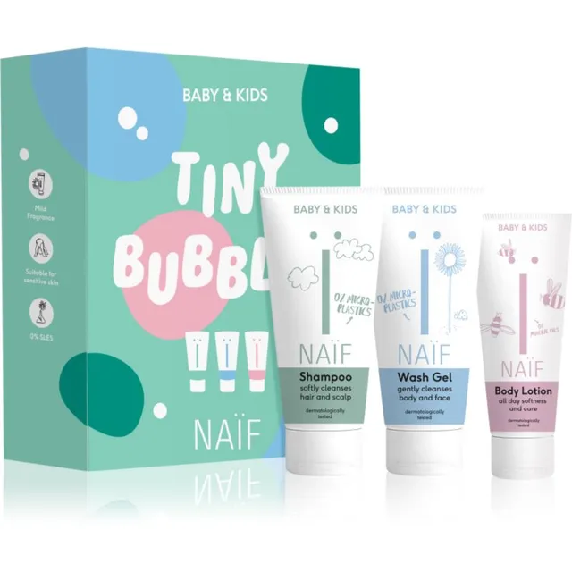 Naif Baby & Kids Tiny Bubbles Kinkekomplekt lastele sünnist alates