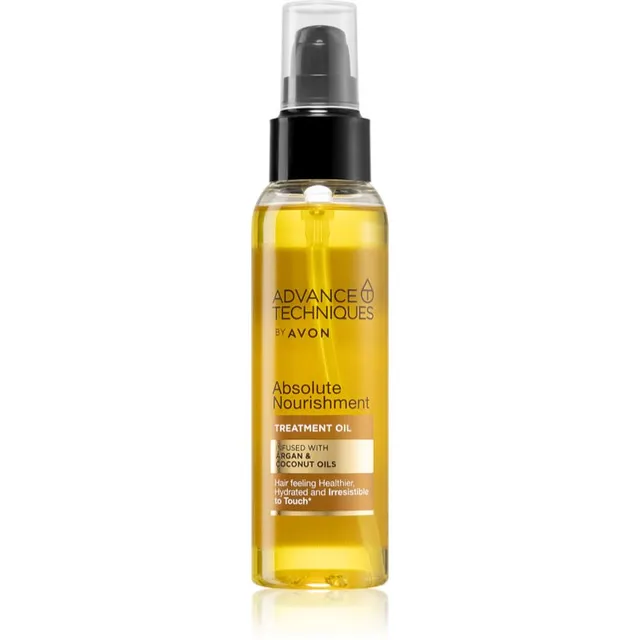 Avon Advance Techniques Absolute Nourishment Toitev juukseõli argaaniaõliga kookosõliga 100 ml