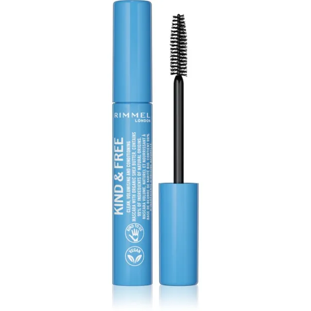 Rimmel Kind & Free Volüümi lisav ja tugevdav ripsmetušš varjund 001 Black 7 ml