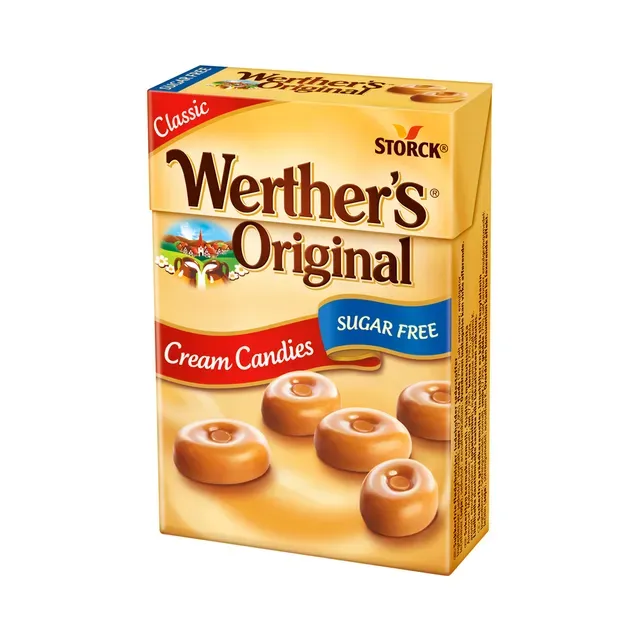 Suhkruvabad koorekompvekid magusainetega, WERTHER'S ORIGINAL, 42 g
