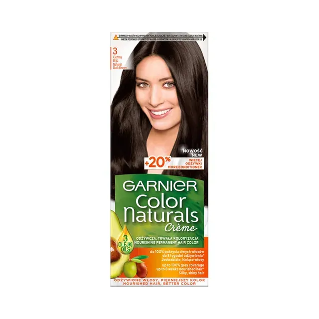 Püsivärv Color Naturals Olive 3 tumepruun, GARNIER, 1 tk