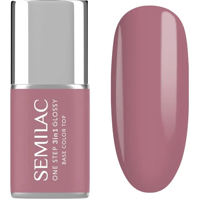 Semilac One Step 3in1 Glossy Geelküünelakk varjund 201 Earth Pink 7 ml