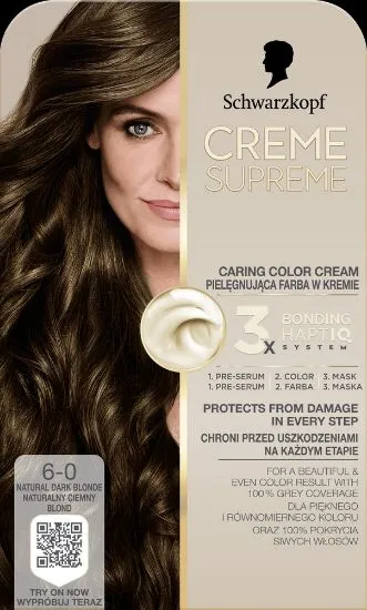 Schwarzkopf Crème Supreme 6-0 LOOMULIK HELEPRUUN