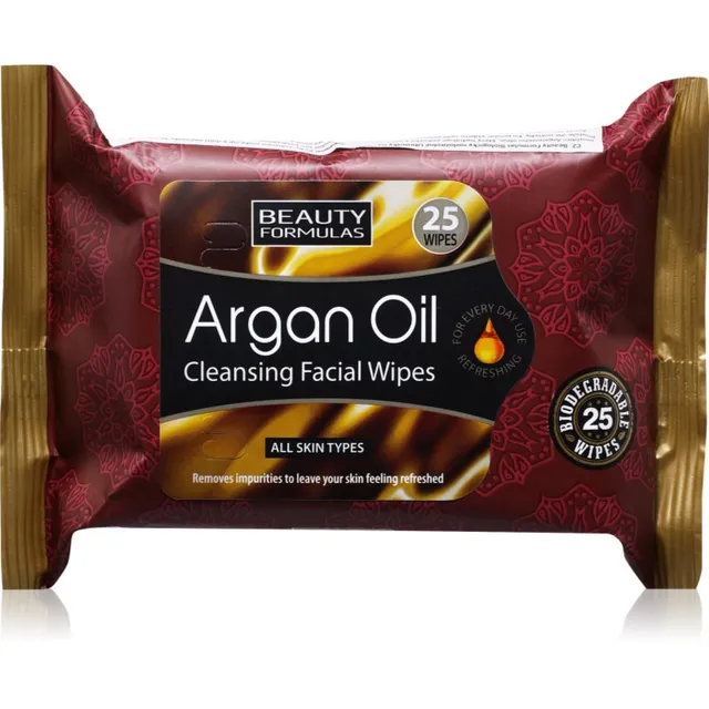 Beauty Formulas Argan Oil Niisked puhastusrätikud 25 tk