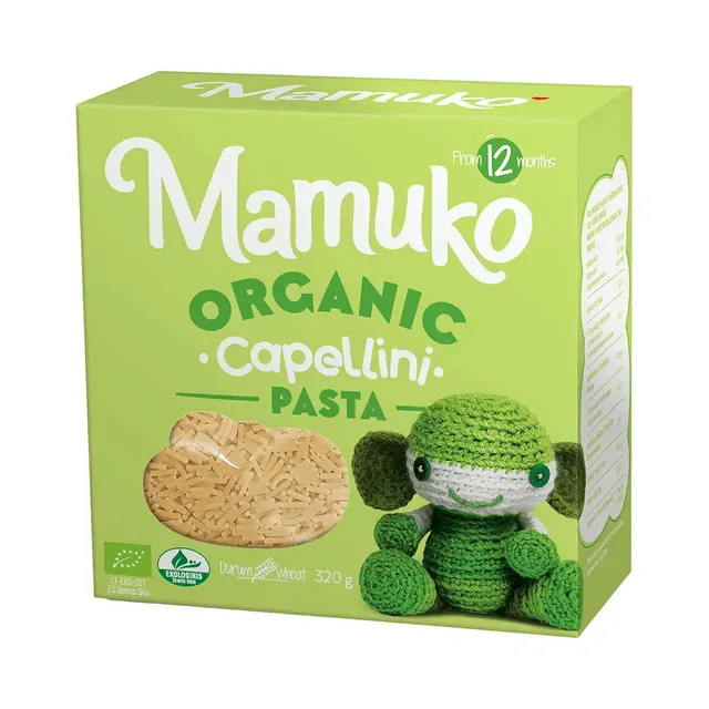 Capellini Pasta Organic 12+, MAMUKO, 320 g