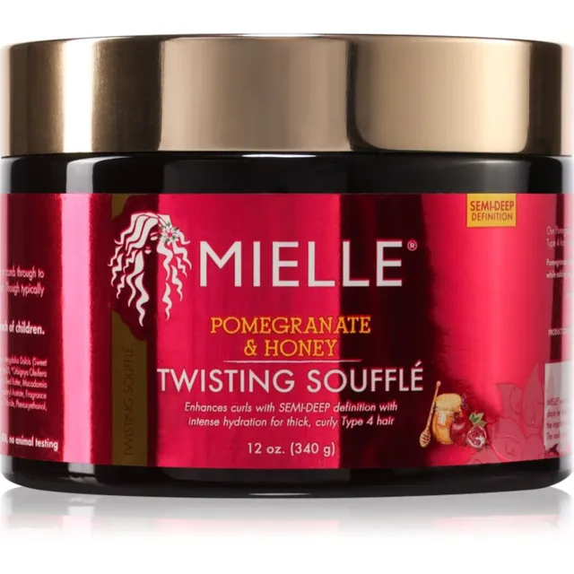Mielle Pomegranate & Honey Twisting Soufflé Juuksekreem lainelistele ja lokkis juustele 340 g