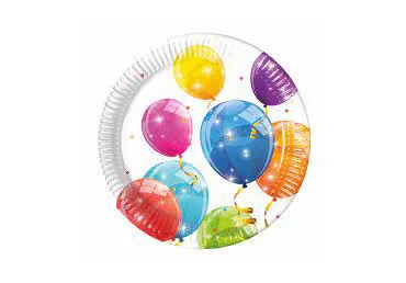 Papptaldrikud FSC Balloons 20cm, 8tk
