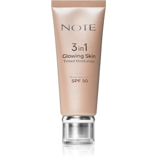 Note Cosmetique 3 in 1 Glowing Skin Toonitud niisutaja sära andva efektiga SPF 50 30 ml