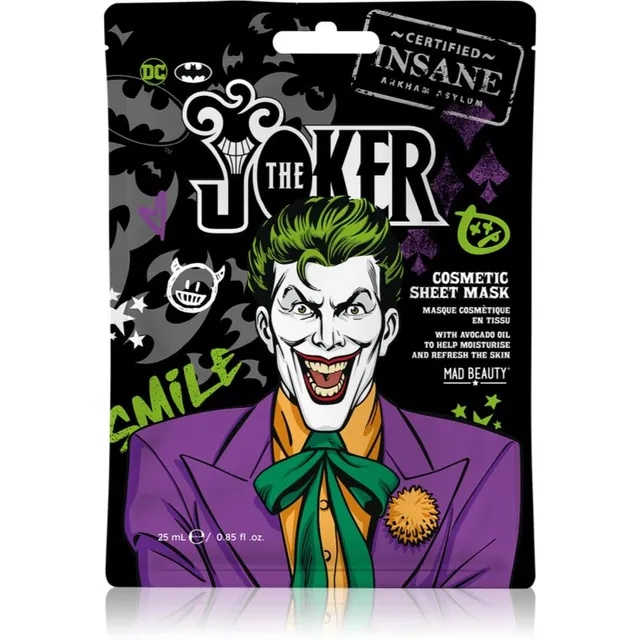 Mad Beauty Joker Sheet Mask Niisutav näo lehtmask 1 tk
