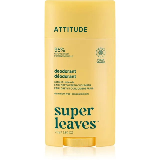 Attitude Super Leaves Natural Deodorant Deodorant Earl Grey & Cucumber 75 g