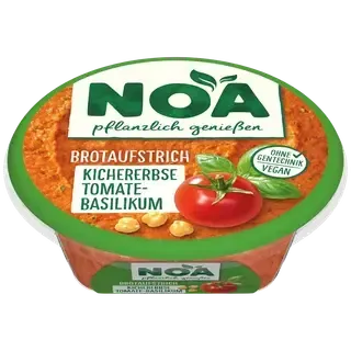 Hummus keedetud kikerhernestest tomati ja basiilikuga, NOA, 175 g