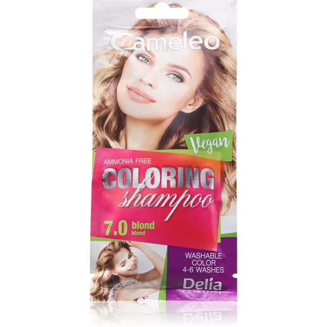Delia Cosmetics Cameleo Coloring Shampoo Toniseeriv šampoon juustele varjund 7.0 Blond 40 ml