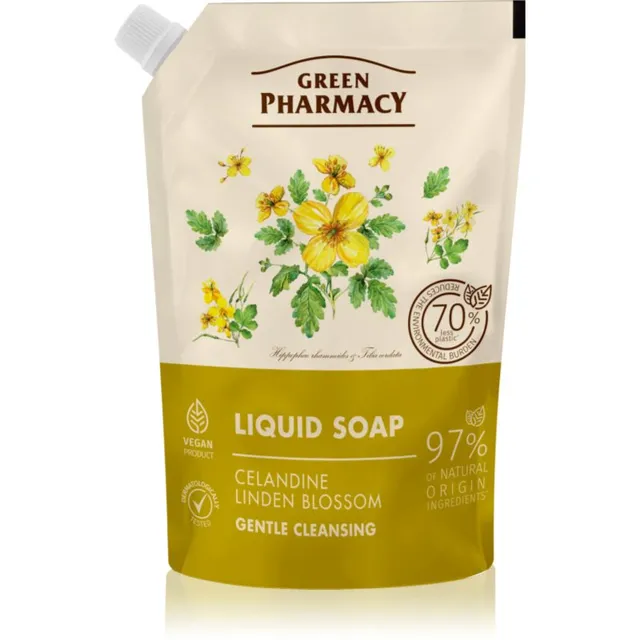 Green Pharmacy Celandine & Linden Käteseep täitepakend 460 ml