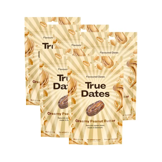 HULGI Datlid Creamy Peanut Butter 5tk, TRUE DATES, 5x100g