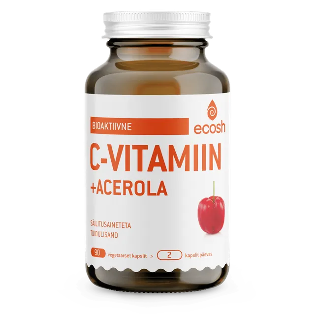 ECOSH LIFE BIOAKTIIVNE C-VITAMIIN ACEROLAGA KAPSLID N90