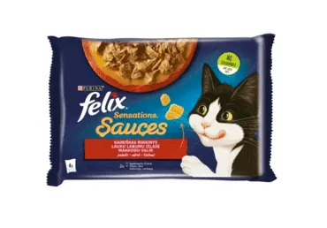 Kiisueine FELIX Sensations kalkun 4x85g