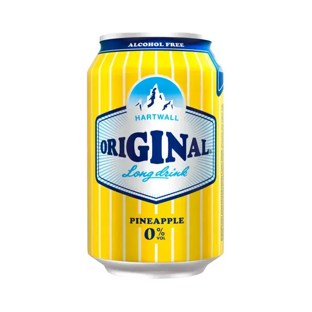 Alkoholivaba Long Drink ananassimaitseline, HARTWALL, 330 ml