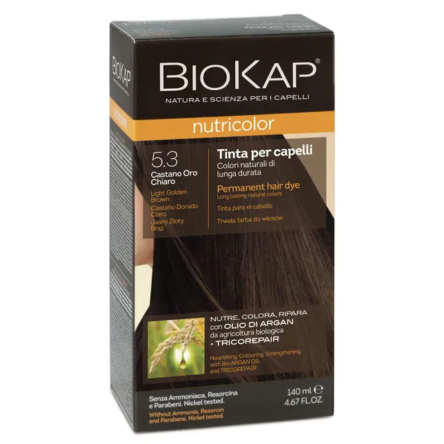 BIOKAP Nutricolor 5.3 Light Golden Brown Permanent Hair Dye 140ml