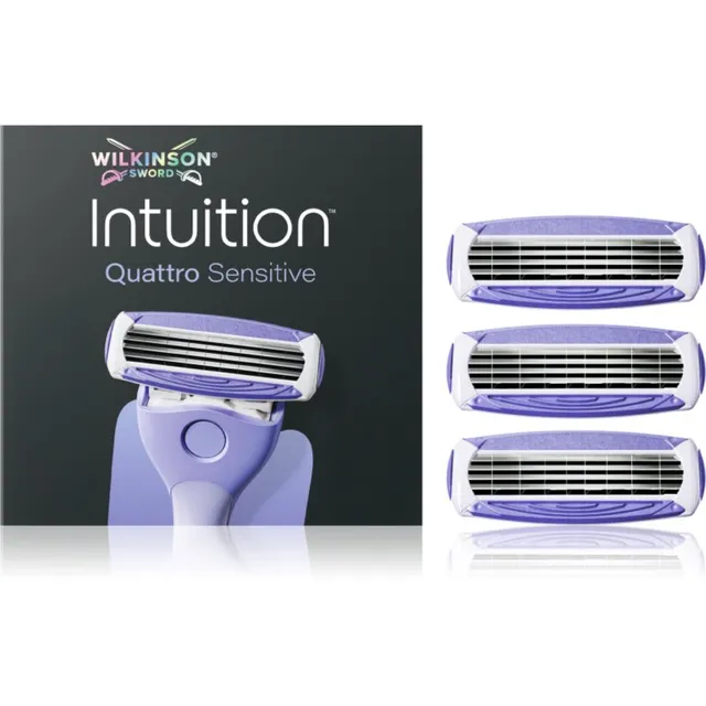 Wilkinson Sword Intuition Quattro Sensitive Varuharjapead 3 tk