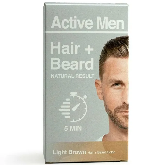 Active Men Hair & Beard Color Light Brown