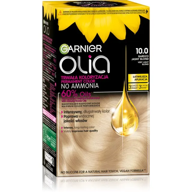 Garnier Olia Big Kit Püsijuuksevärv varjund 10.0 Very Light Blon 1 tk