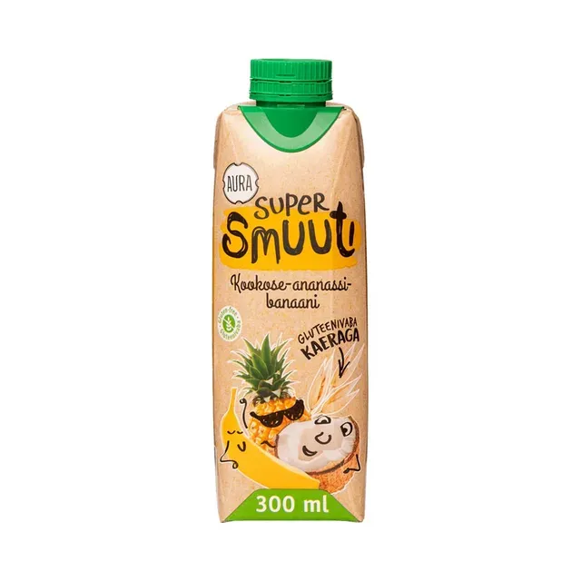 Supersmuuti Kookose-Ananassi-Banaani, AURA, 300 ml