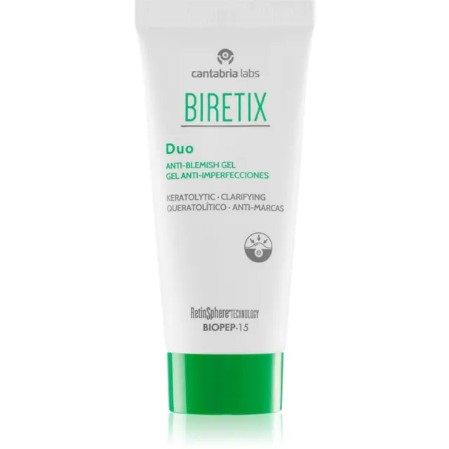 Biretix Treat Duo Anti-Blemish Gel Korrigeeriv ja taastav nahapuuduste ja akne kordumise vastane hooldus 30 ml