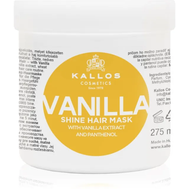 Kallos Kallos Classic Mask kuivadele juustele 275 ml