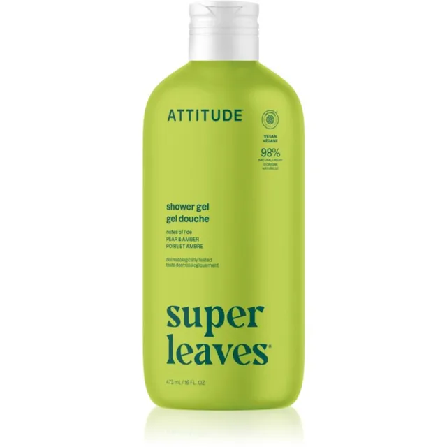 Attitude Super Leaves Pear & Amber Rahustav dušigeel 473 ml