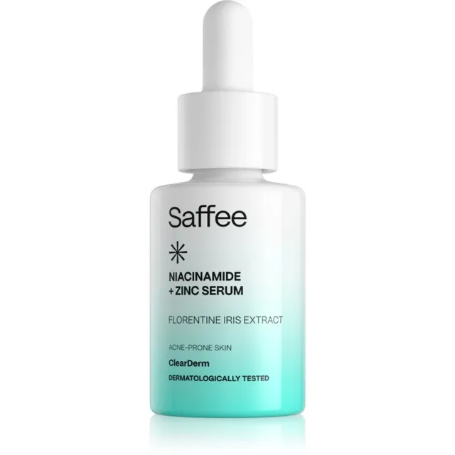 Saffee ClearDerm Niacinamide + Zinc Serum Matistav seerum suurenenud pooridele niatsiinamiidi ja tsingiga 30 ml