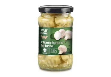 Šampinjonid soolvees WELL DONE 320g