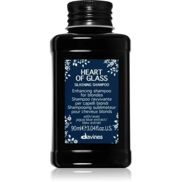 Davines Heart of Glass Silkening Shampoo Õrn puhastav šampoon blondidele juustele 90 ml