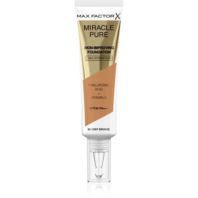Max Factor Miracle Pure Skin Kauapüsiv jumestuskreem SPF 30 varjund 82 Deep Bronze 30 ml