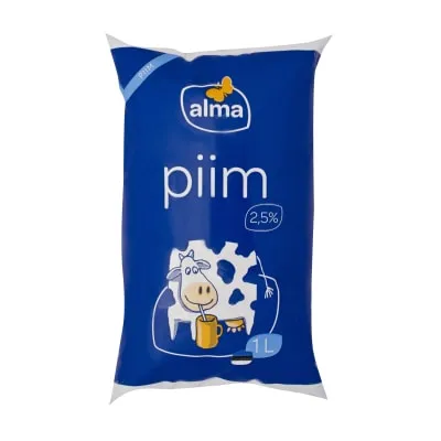 Alma Piim 2,5% kilepakendis, 1 l