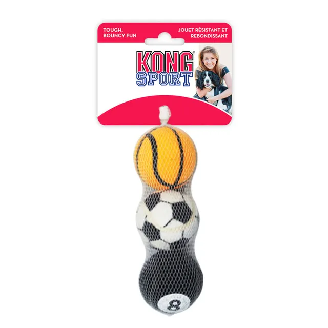 KONG Tennis Sport Balls koera mänguasi, M, 3 tk