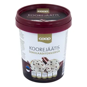 Coop Koorejäätis shokolaaditükkidega250g