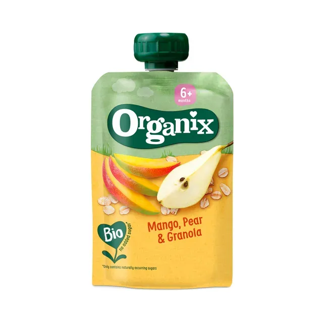 Püree mango, pirni ja teraviljadega 6+, ORGANIX, 1tk