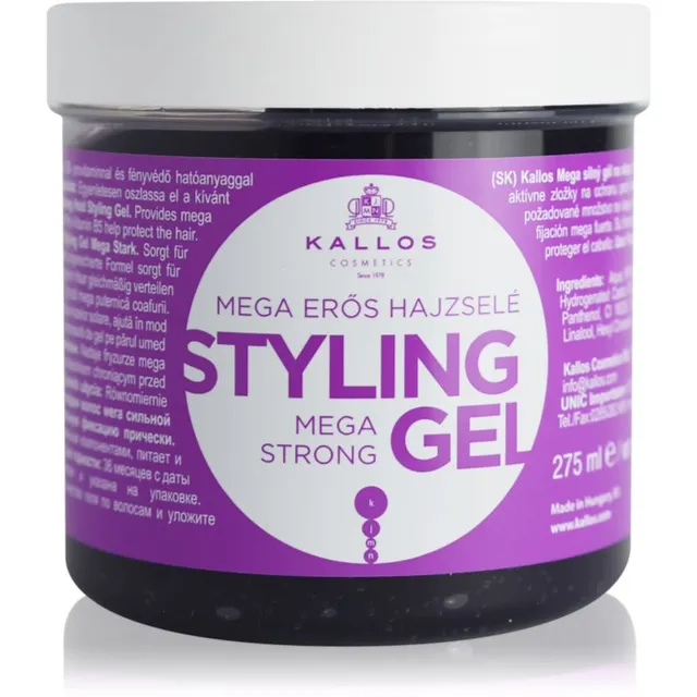 Kallos KJMN Mega Strong Styling Gel Eriti tugev geel juustele 275 ml
